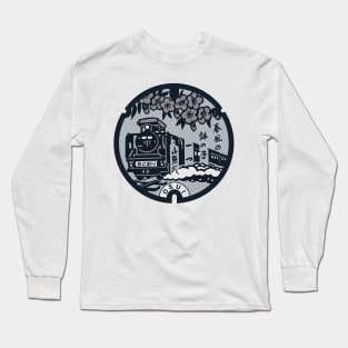 Yamaguchi City Manhole Cover Art Alternative Color Long Sleeve T-Shirt